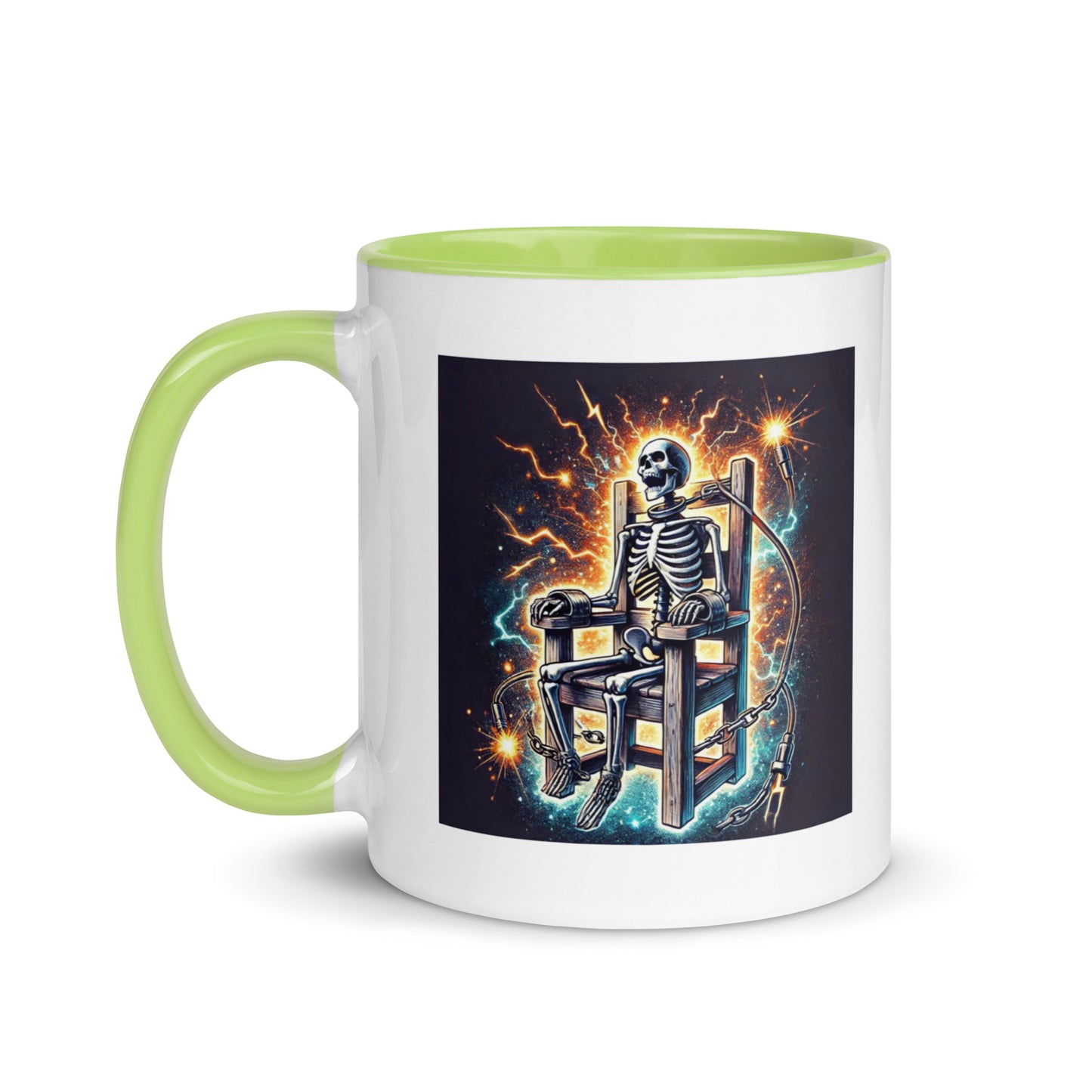 Halloween Skeleton Electric Chair Color Mug