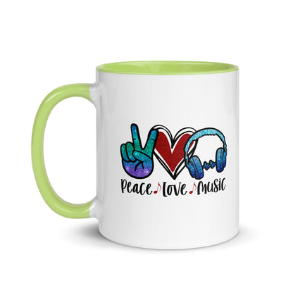 Peace Love Music Color Mug