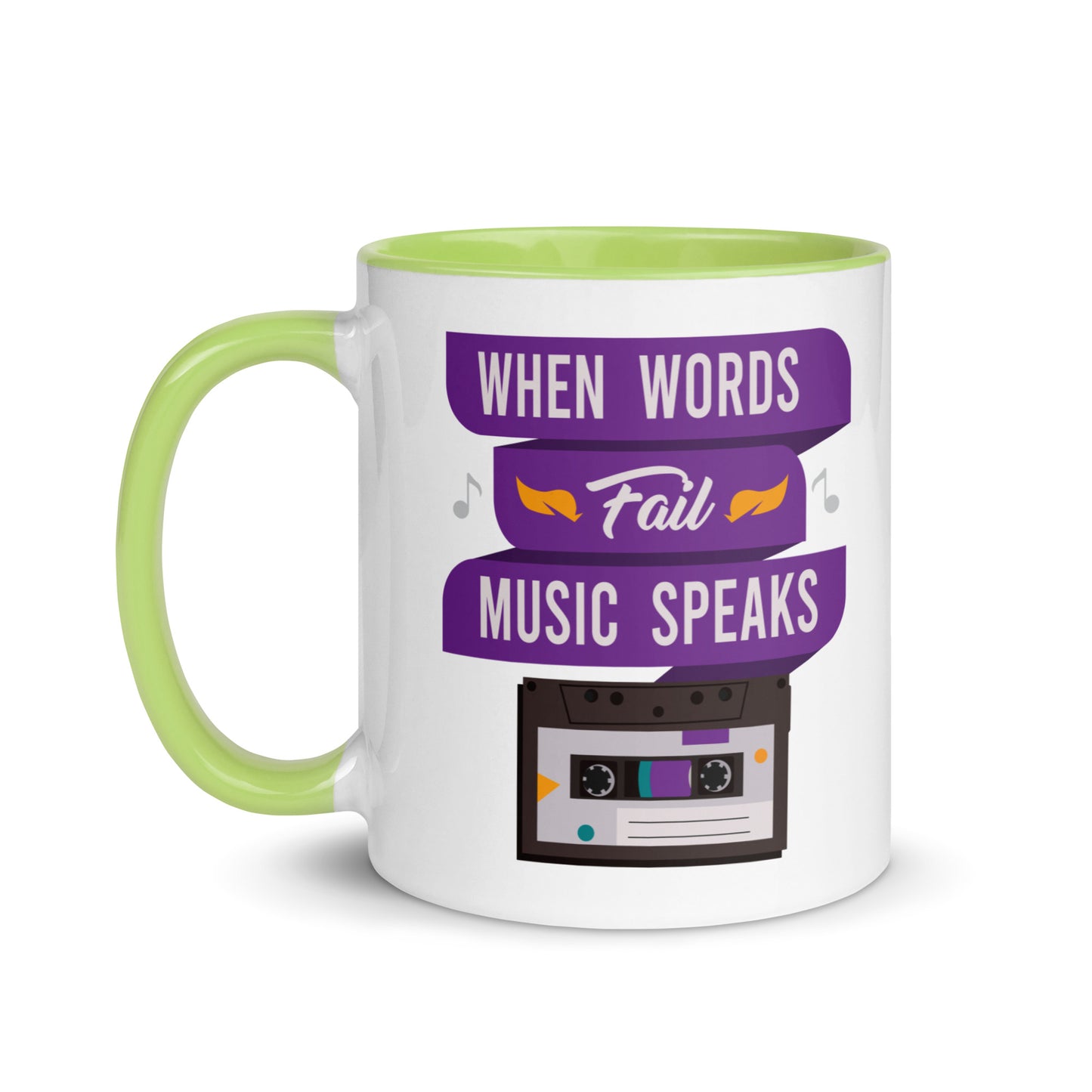 When Words Fail Music Speaks Color Mug
