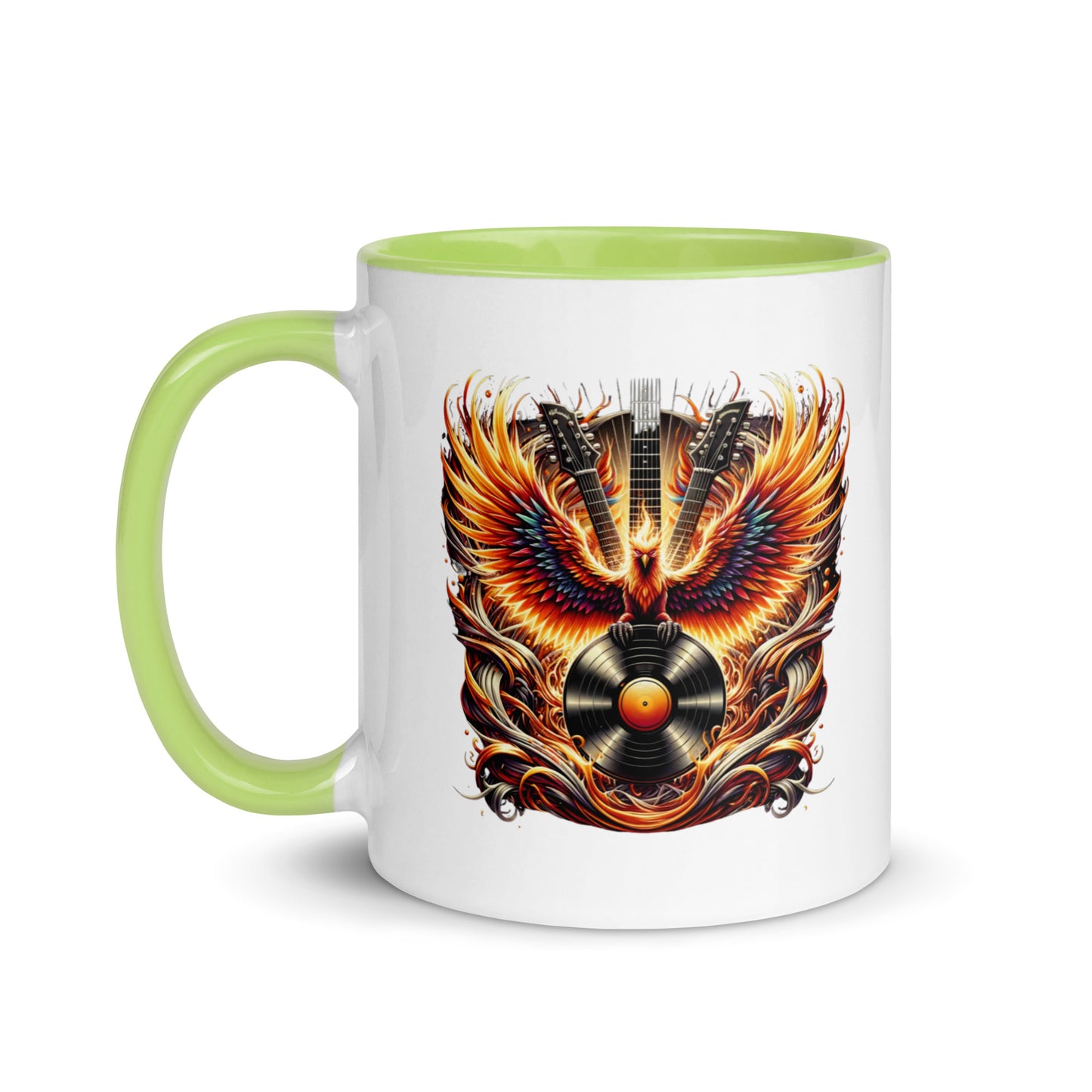 Guitar Eagle Flame Color Mug