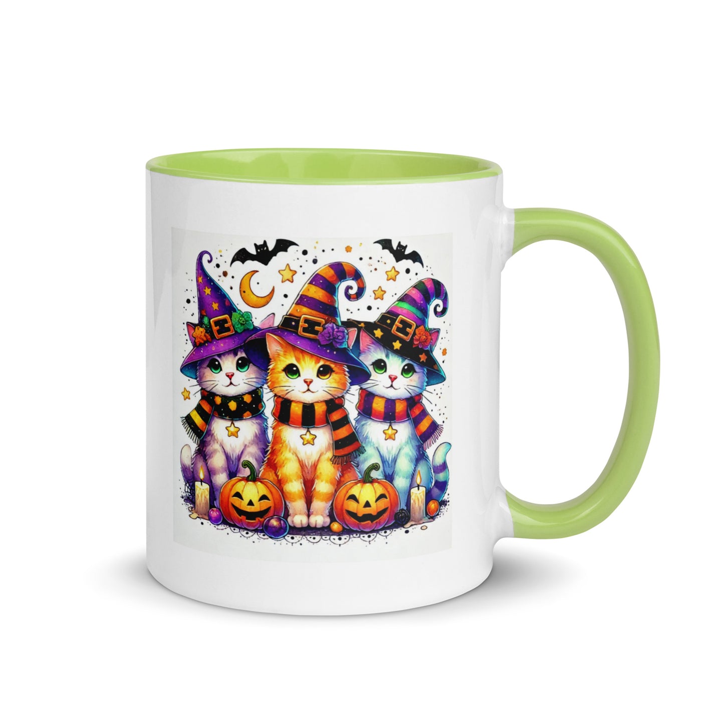 Halloween Cats in Witch Hats Color Mug