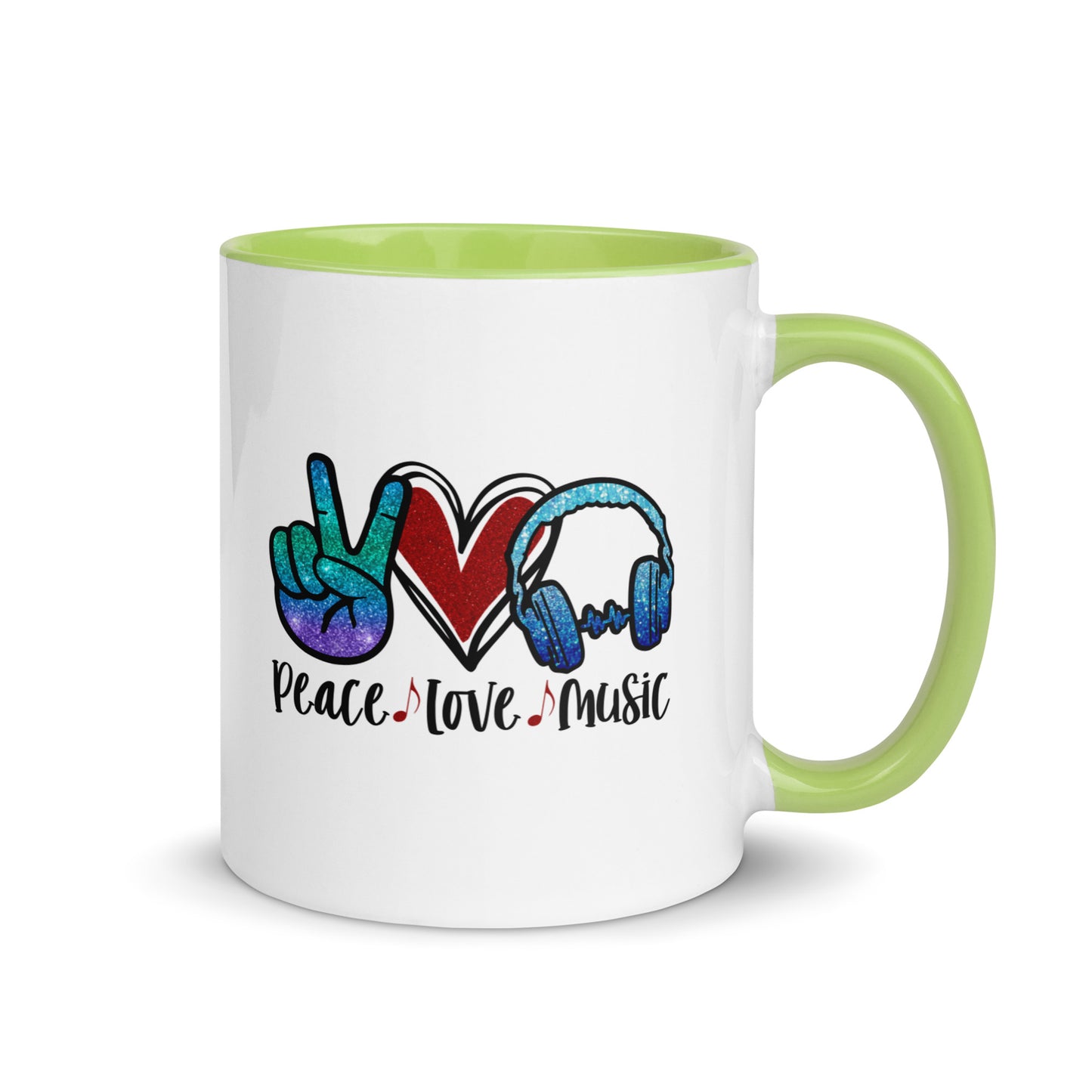 Peace Love Music Color Mug