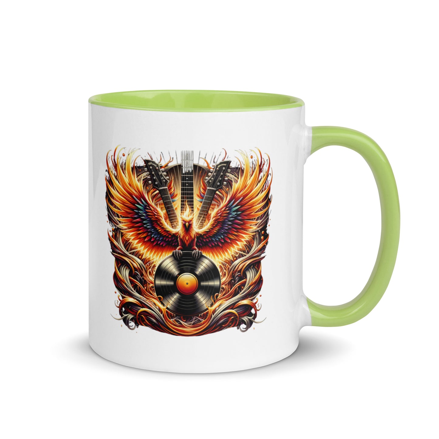 Guitar Eagle Flame Color Mug