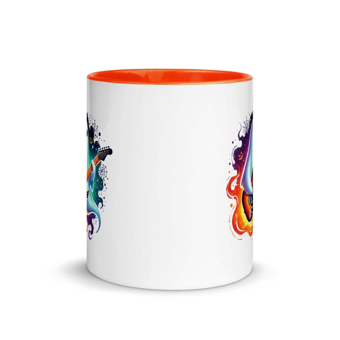 Halloween Ghost Shredding Guitar Color Mug