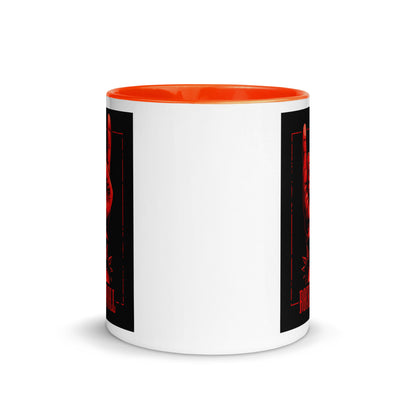 Rock and Roll Red Hand Gesture with Spike Bracelet Color Mug