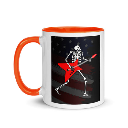 American Guitarist Skeleton Color Mug