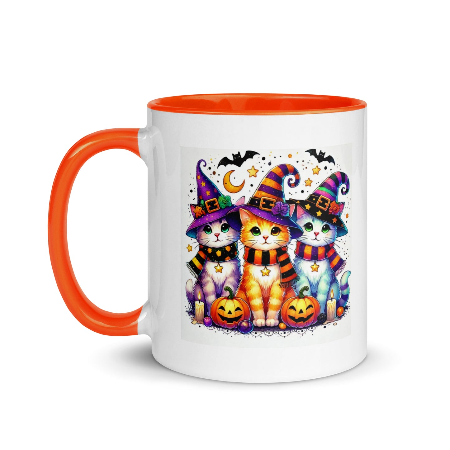 Halloween Cats in Witch Hats Color Mug