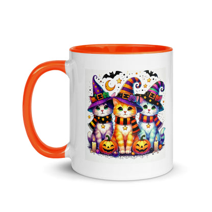 Halloween Cats in Witch Hats Color Mug