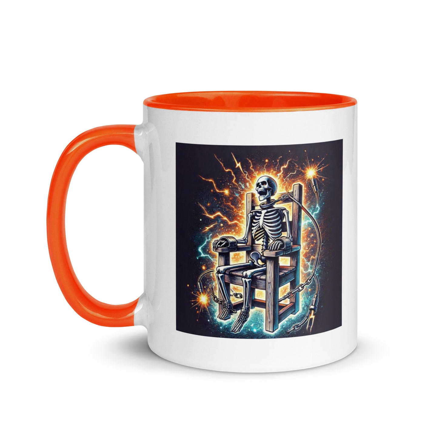 Halloween Skeleton Electric Chair Color Mug