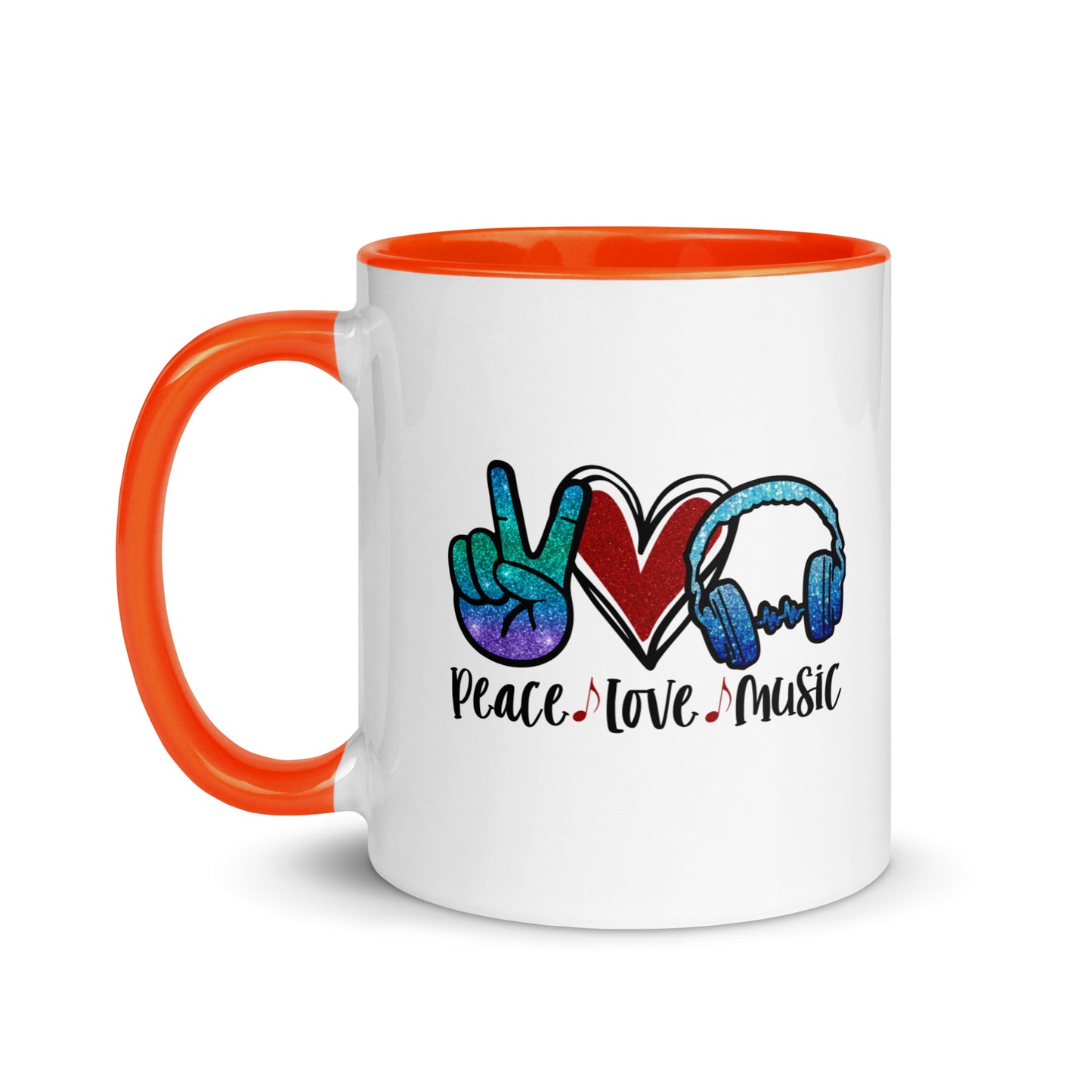 Peace Love Music Color Mug