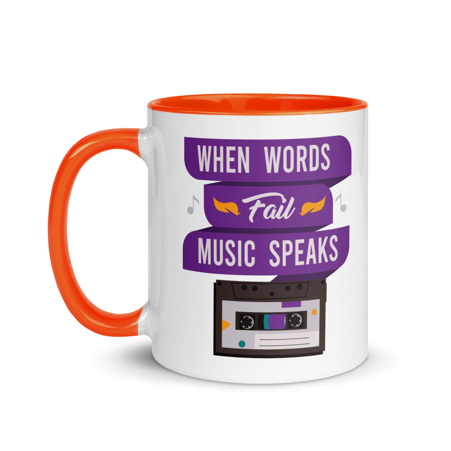 When Words Fail Music Speaks Color Mug