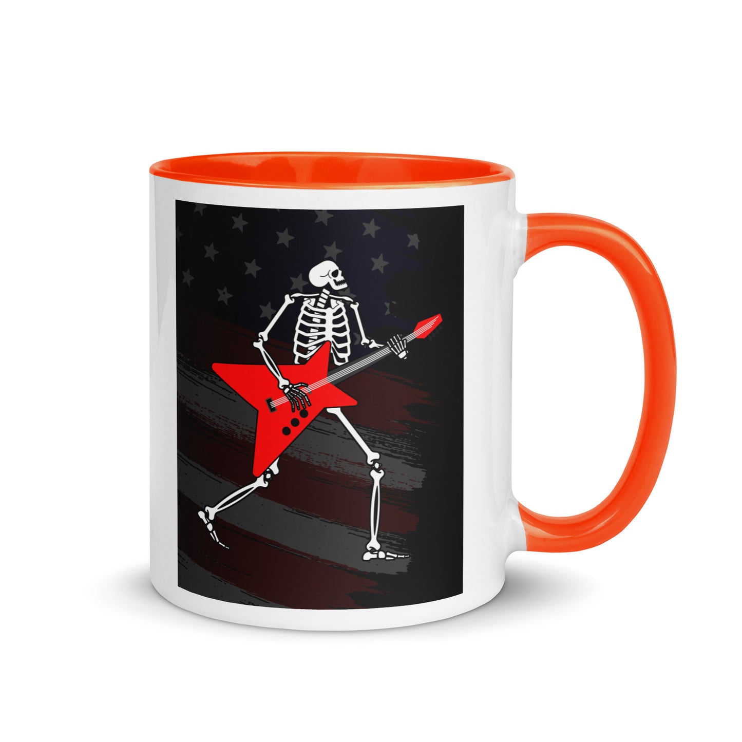 American Guitarist Skeleton Color Mug