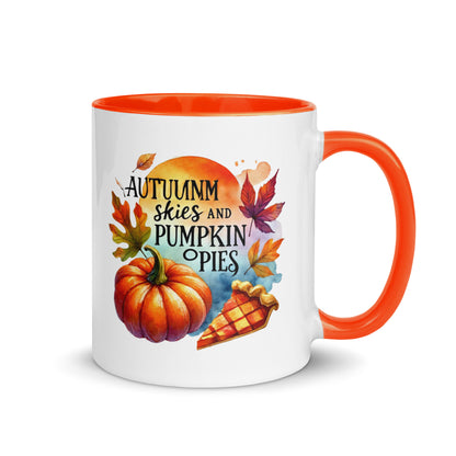 Autumn Skies and Pumpkin Pies Color Mug