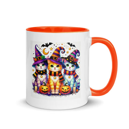 Halloween Cats in Witch Hats Color Mug