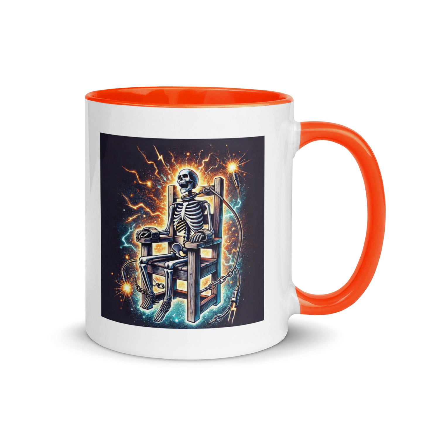 Halloween Skeleton Electric Chair Color Mug