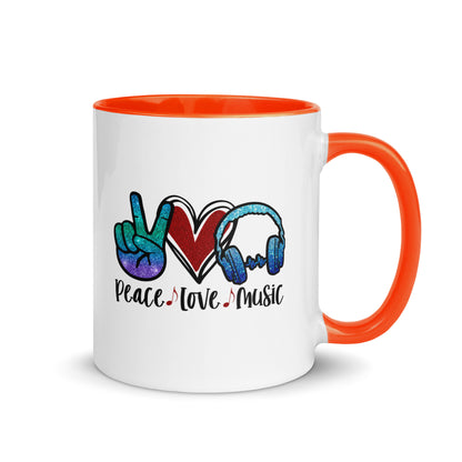 Peace Love Music Color Mug