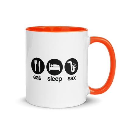 Eat, Sleep, Sax Color Mug