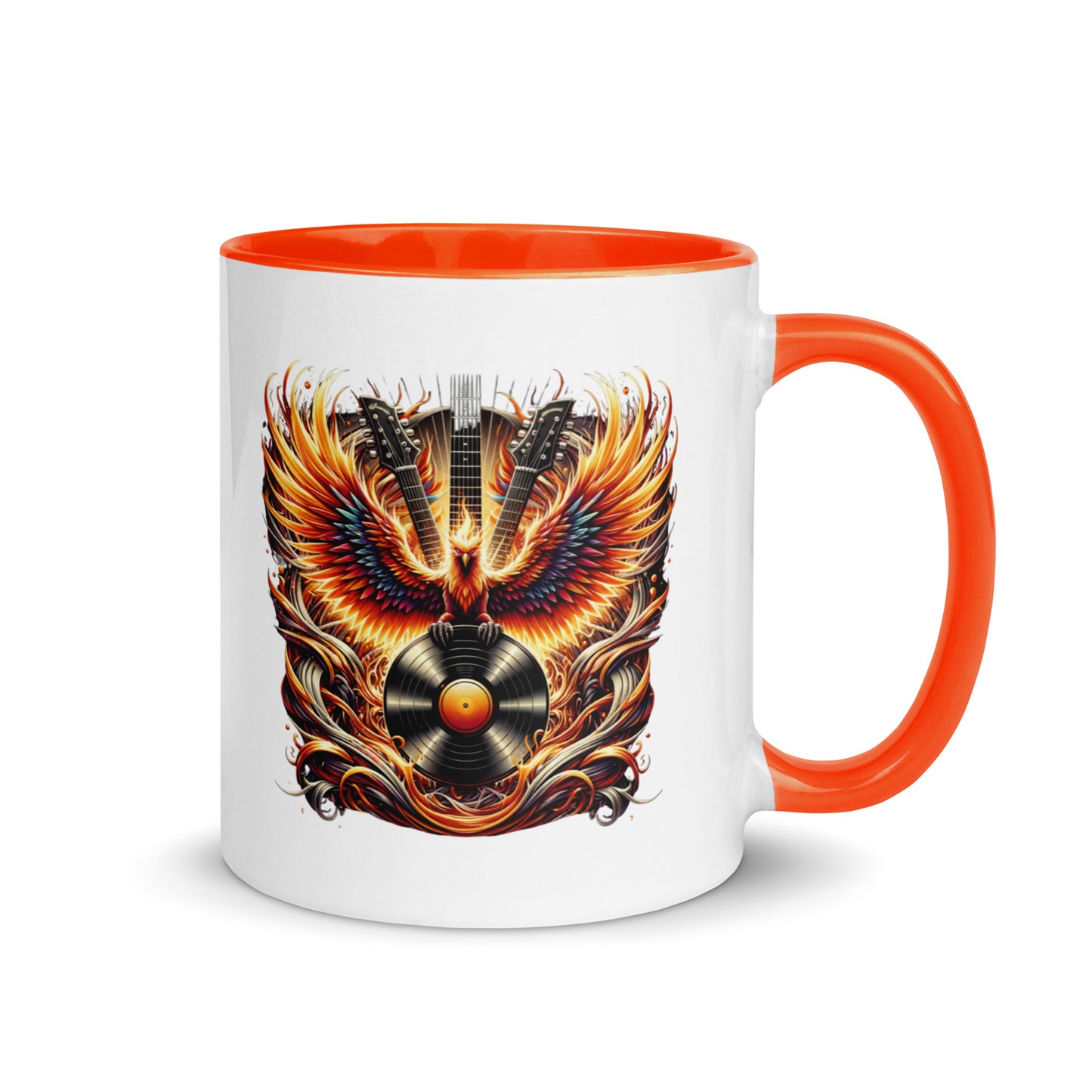 Guitar Eagle Flame Color Mug