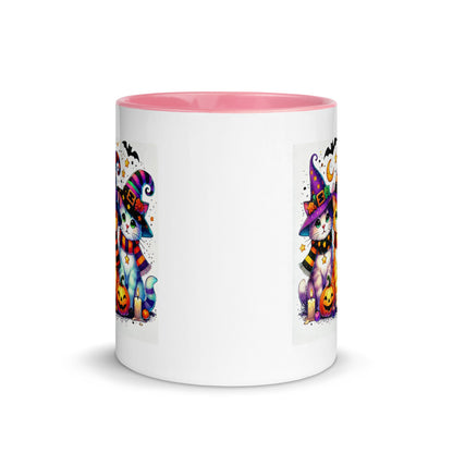 Halloween Cats in Witch Hats Color Mug