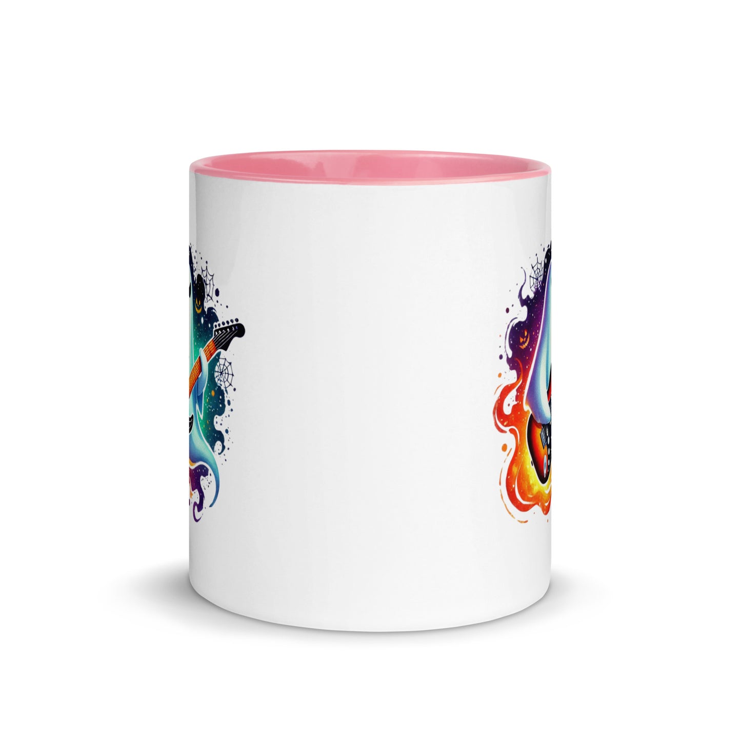 Halloween Ghost Shredding Guitar Color Mug