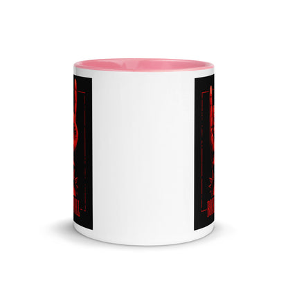 Rock and Roll Red Hand Gesture with Spike Bracelet Color Mug