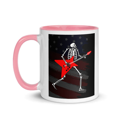 American Guitarist Skeleton Color Mug