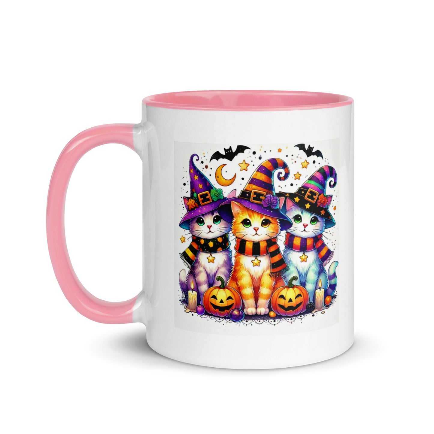 Halloween Cats in Witch Hats Color Mug