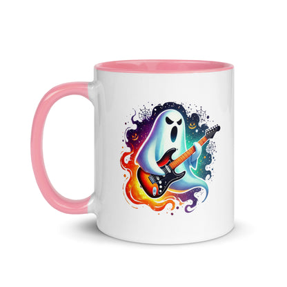 Halloween Ghost Shredding Guitar Color Mug