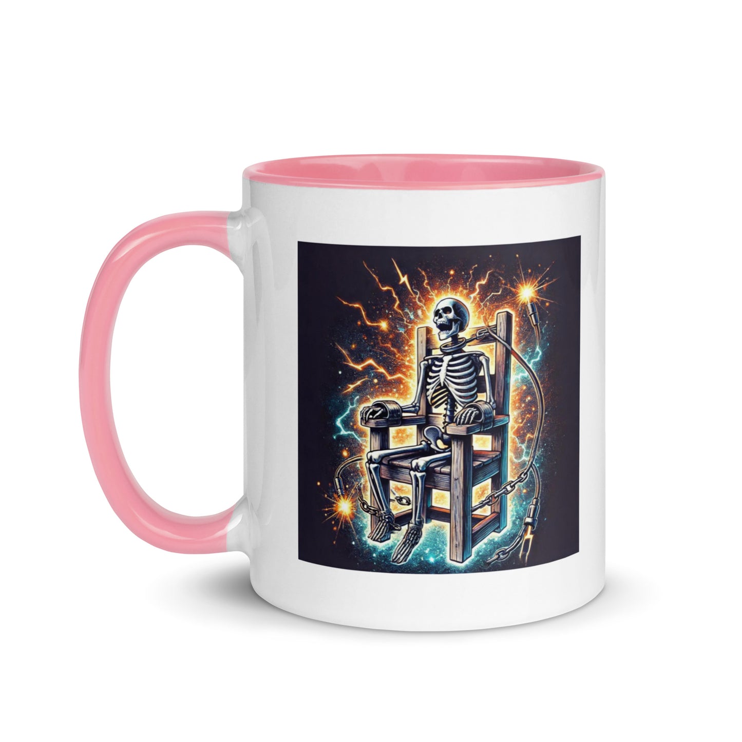 Halloween Skeleton Electric Chair Color Mug