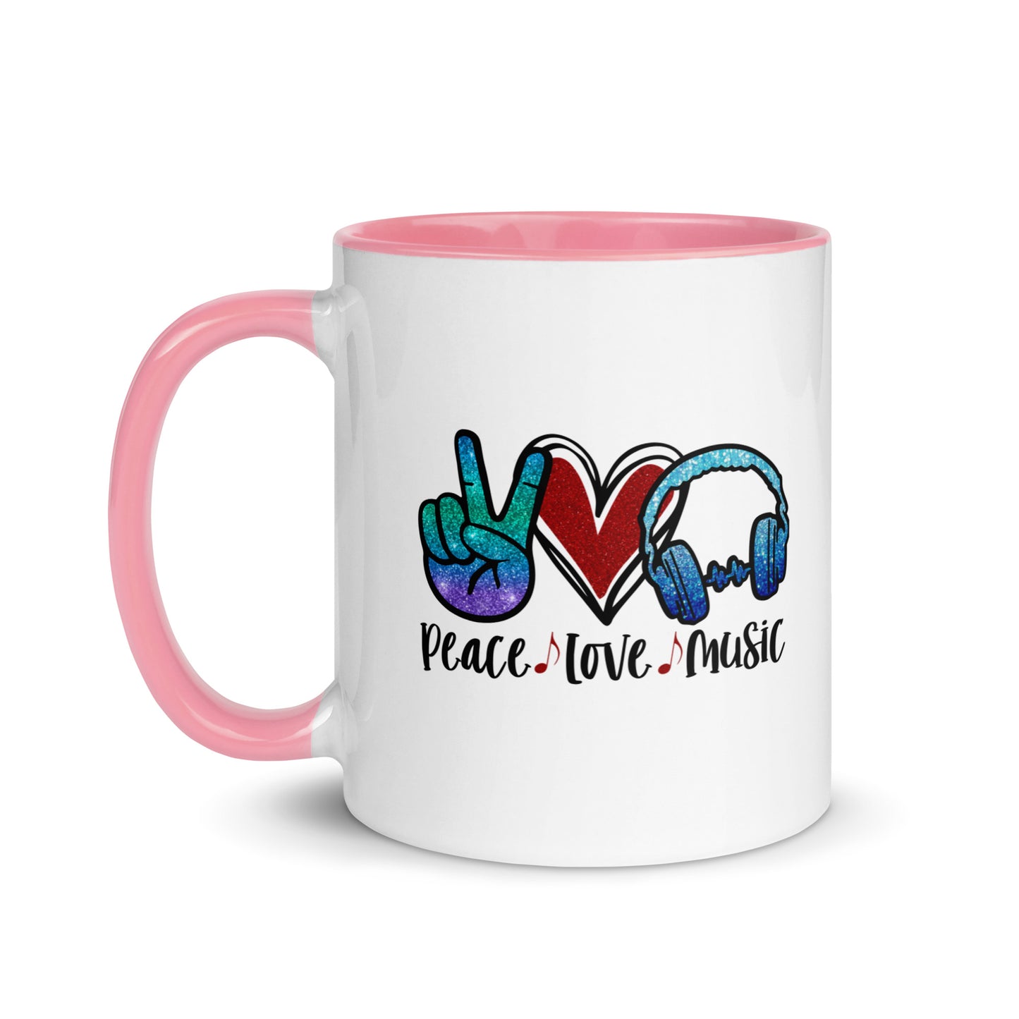 Peace Love Music Color Mug