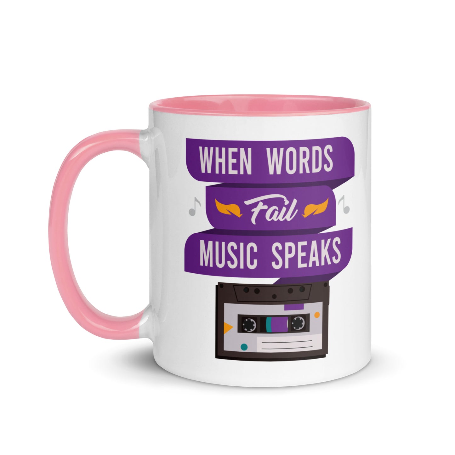 When Words Fail Music Speaks Color Mug