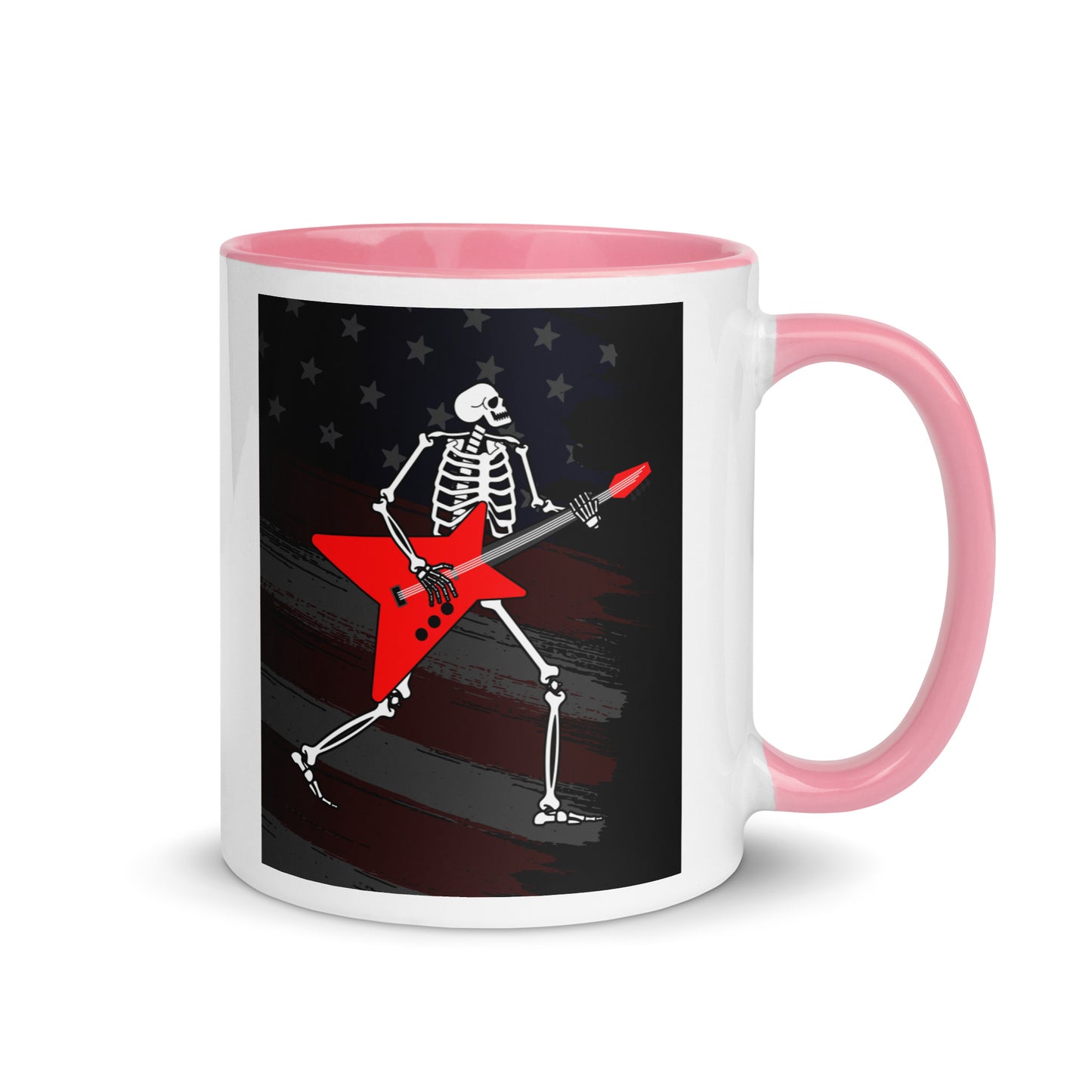 American Guitarist Skeleton Color Mug