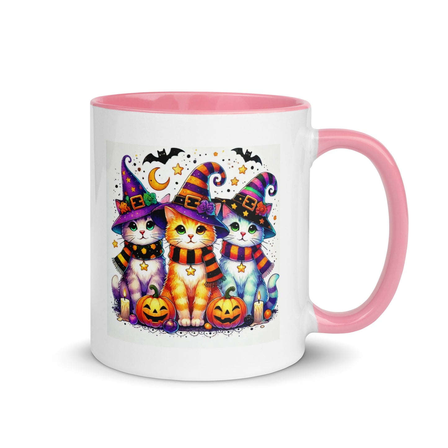 Halloween Cats in Witch Hats Color Mug