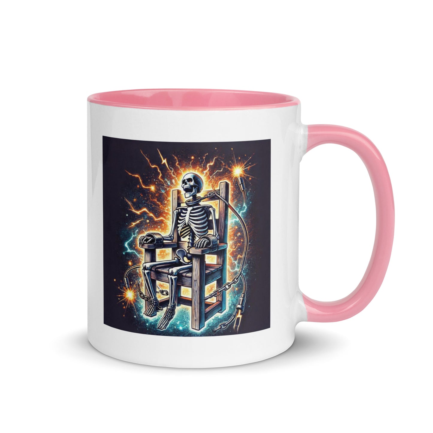 Halloween Skeleton Electric Chair Color Mug