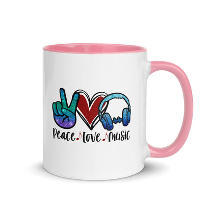 Peace Love Music Color Mug