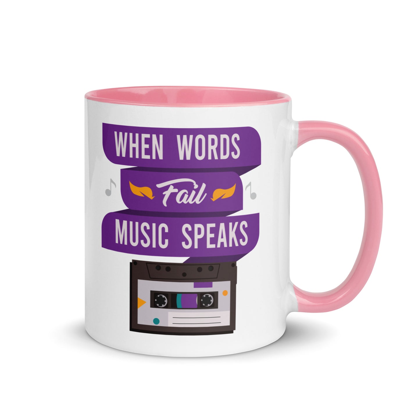 When Words Fail Music Speaks Color Mug