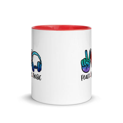 Peace Love Music Color Mug
