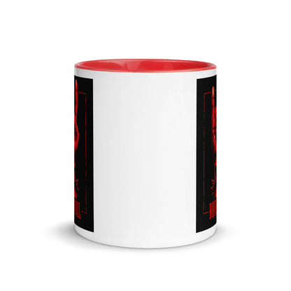 Rock and Roll Red Hand Gesture with Spike Bracelet Color Mug