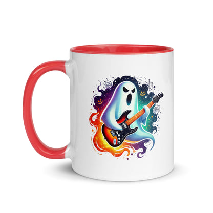 Halloween Ghost Shredding Guitar Color Mug