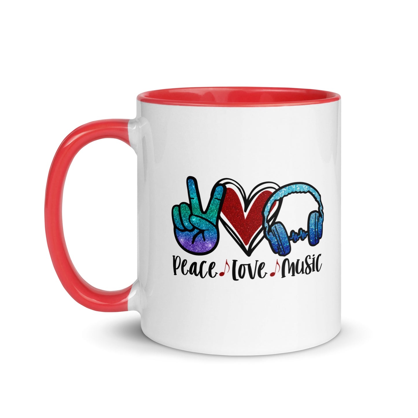 Peace Love Music Color Mug