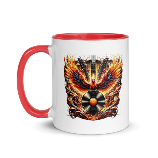 Guitar Eagle Flame Color Mug