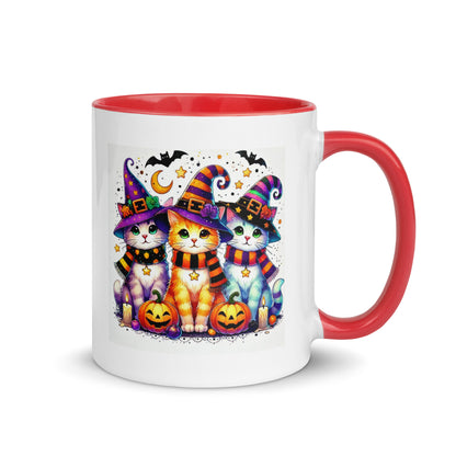 Halloween Cats in Witch Hats Color Mug