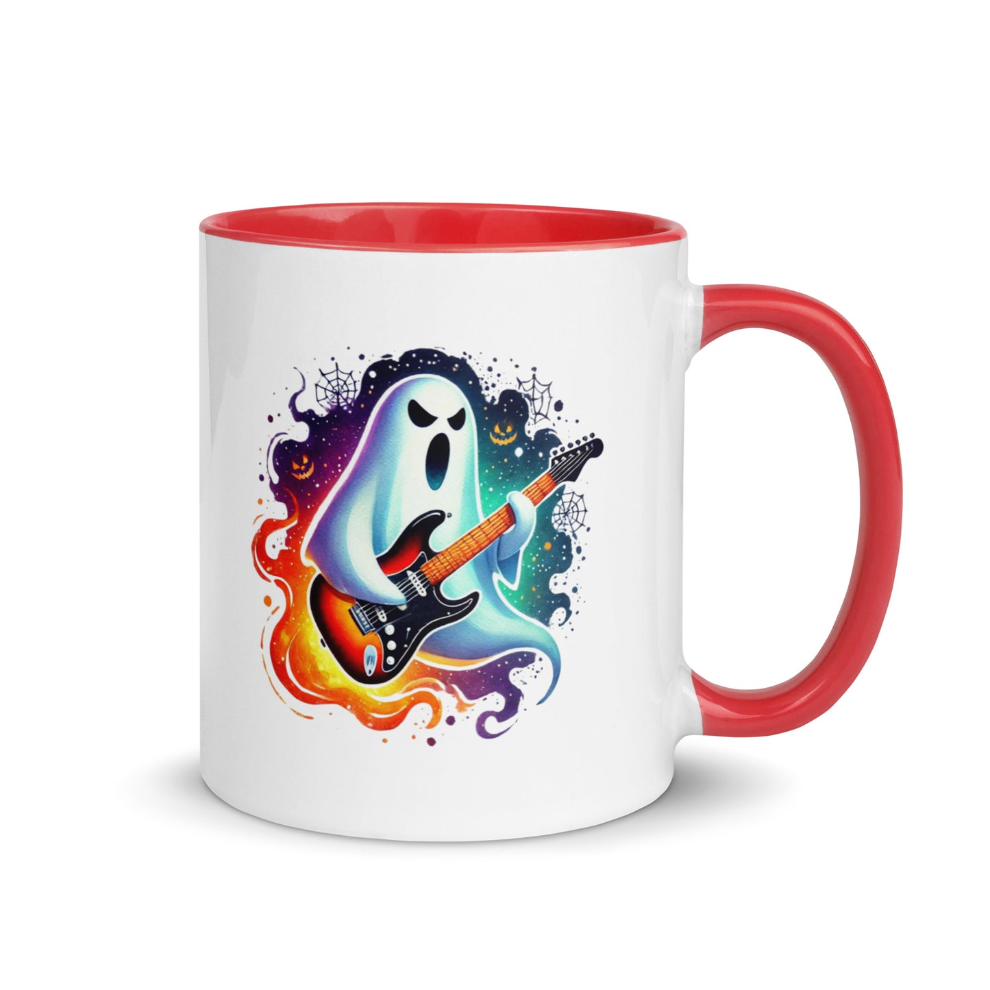 Halloween Ghost Shredding Guitar Color Mug