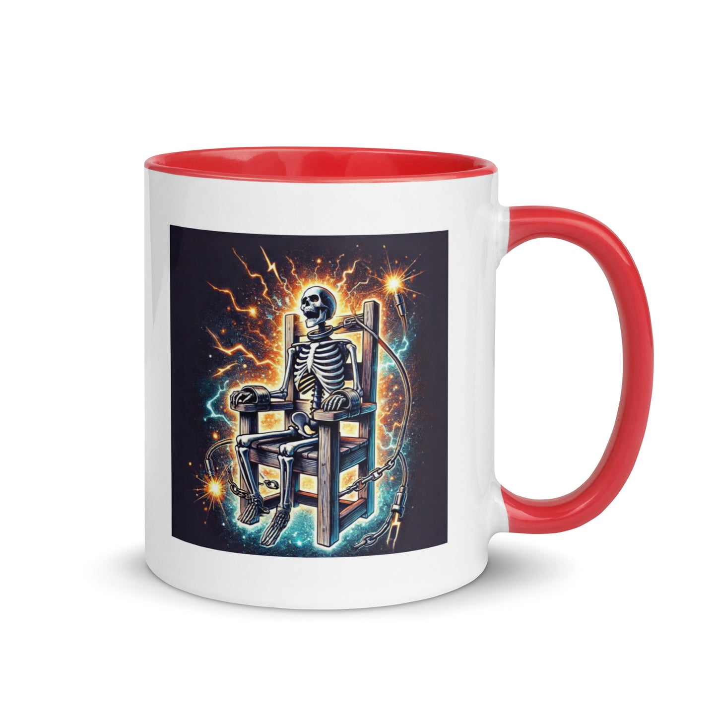 Halloween Skeleton Electric Chair Color Mug