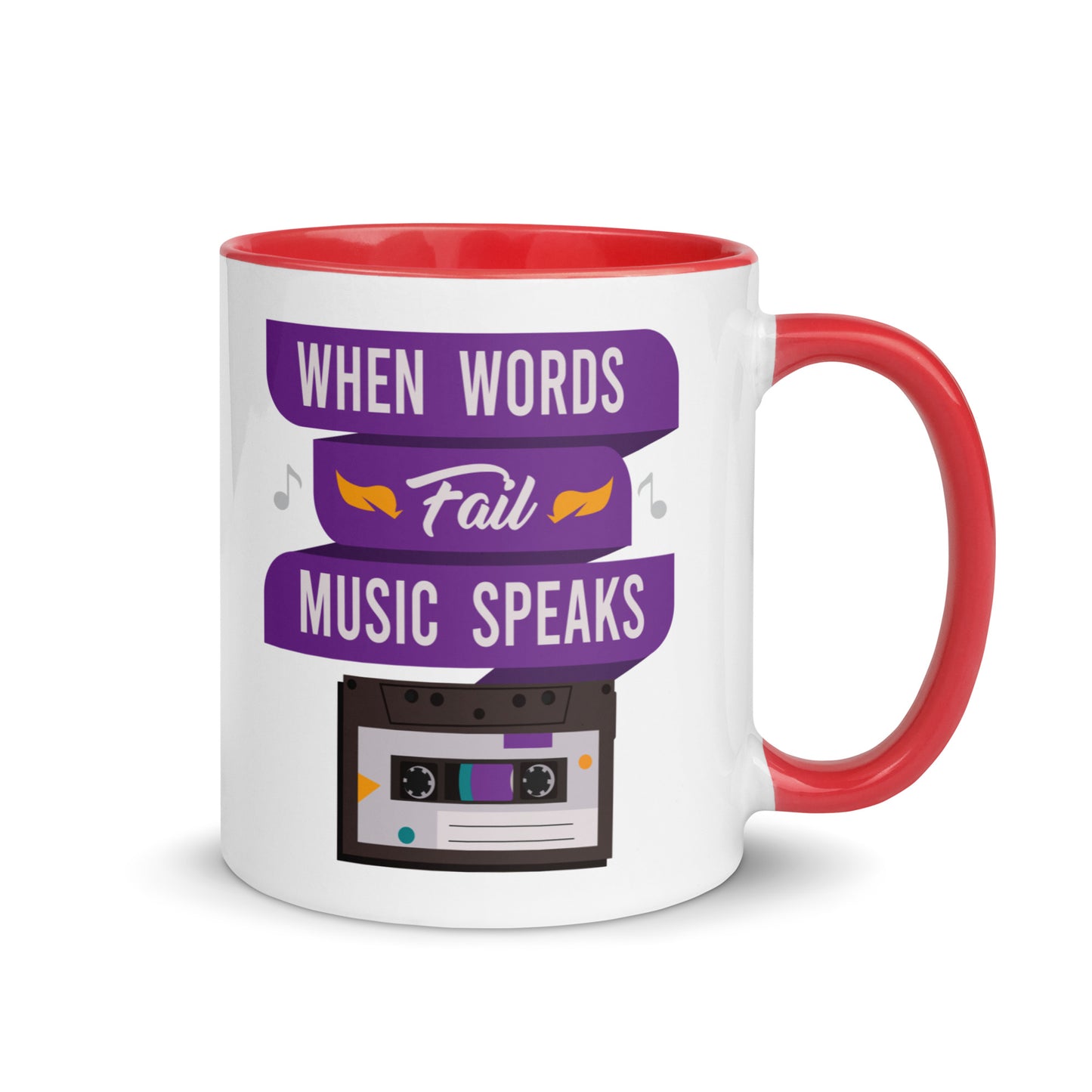 When Words Fail Music Speaks Color Mug