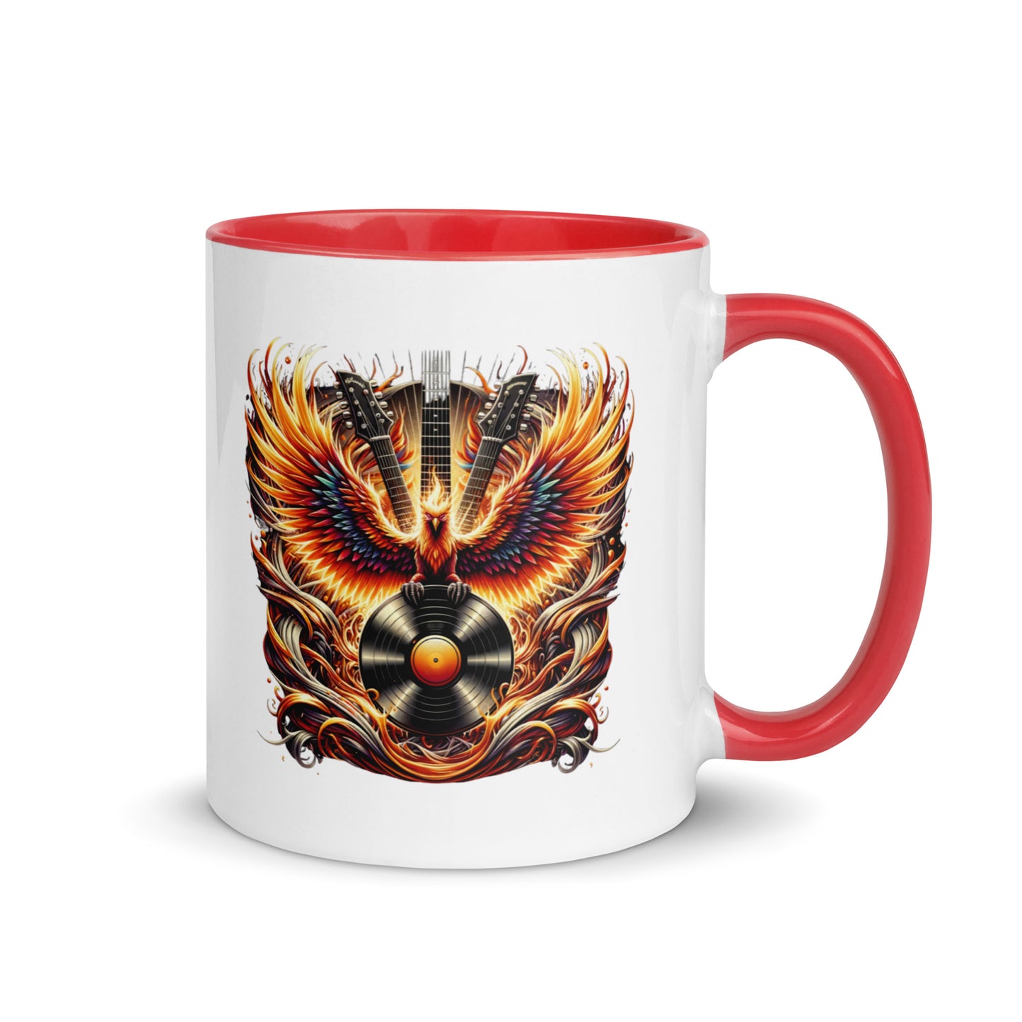 Guitar Eagle Flame Color Mug