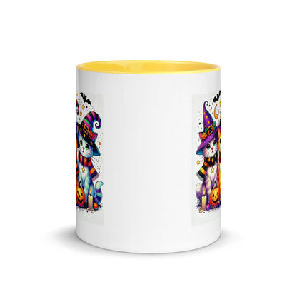 Halloween Cats in Witch Hats Color Mug