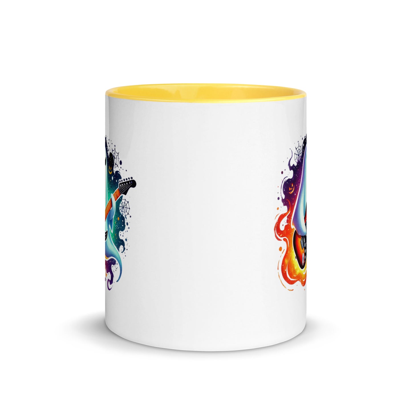 Halloween Ghost Shredding Guitar Color Mug
