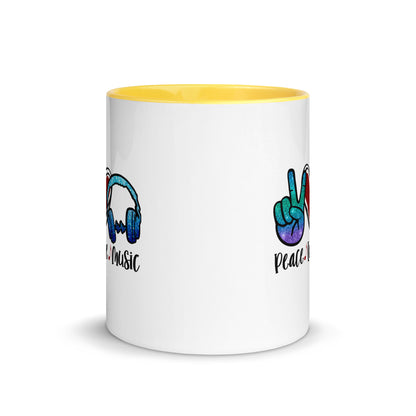 Peace Love Music Color Mug