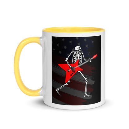 American Guitarist Skeleton Color Mug